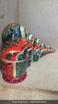 Russian nesting dolls Matryoshka 10 10 Baba Yaga from Slavic Fairytales G2U