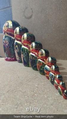 Russian nesting dolls Matryoshka 10 10 Baba Yaga from Slavic Fairytales G2U