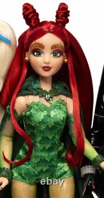 SET Jakks Pacific DC Super-Villains POISON IVY HARLEY QUINN CATWOMAN SUPERGIRL