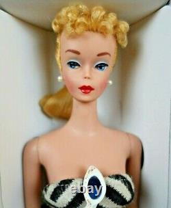 STUNNING 1960 #4 Vintage Barbie Blond Ponytail SS Bklt Glasses Std Repro Box BIN