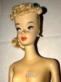 STUNNING Vintage 1960 Mattel Ponytail # 3 Barbie Brown Eyeliner Swirl Bubble