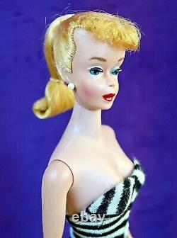 SWEET #5 Vintage Barbie Blond PONYTAIL SS Accs Glasses Std Repr Box NO Green BIN