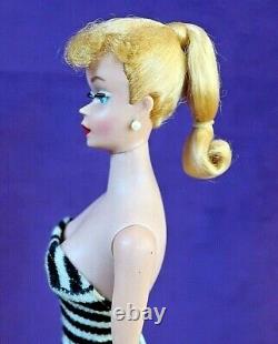SWEET #5 Vintage Barbie Blond PONYTAIL SS Accs Glasses Std Repr Box NO Green BIN