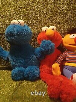 Set of 4 Kaws x UNIQLO Bert Ernie Cookie Monster Elmo Sesame Street Plush Doll