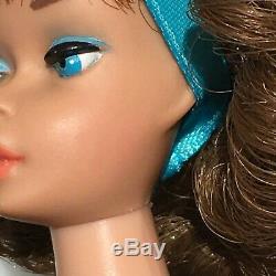 Side Part American Girl Vintage Barbie SIDEPART brownette +navy lame sheath