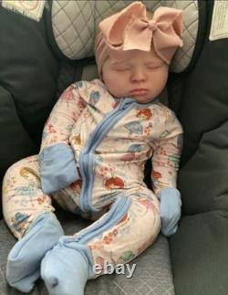 Silicone Head Cuddle Doll Baby 22 Aero Asleep Rooted Hair Caucasian Boy Girl