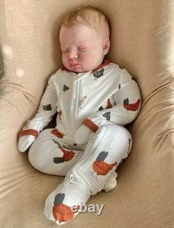 Silicone Head Cuddle Doll Baby 22 Aero Asleep Rooted Hair Caucasian Boy Girl