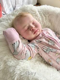 Silicone Head Cuddle Doll Baby 22 Aero Asleep Rooted Hair Caucasian Boy Girl