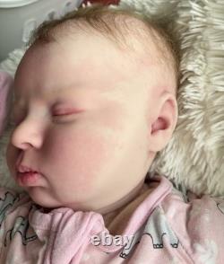 Silicone Head Cuddle Doll Baby 22 Aero Asleep Rooted Hair Caucasian Boy Girl