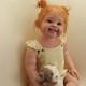 Smile 28 Finished Reborn Baby Doll Toddler Girl Short Hair Cloth Body Kids Gift