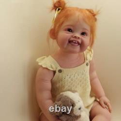 Smile 28 Finished Reborn Baby Doll Toddler Girl Short Hair Cloth Body Kids Gift