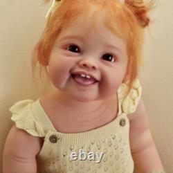 Smile 28 Finished Reborn Baby Doll Toddler Girl Short Hair Cloth Body Kids Gift