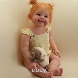 Smile 28 Finished Reborn Baby Doll Toddler Girl Short Hair Cloth Body Kids Gift