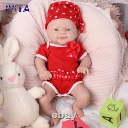 Smile Girl Soft Dolls 14 Lifelike Silicone Reborn Baby Vivid Doll Xmas Gift