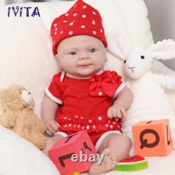 Smile Girl Soft Dolls 14 Lifelike Silicone Reborn Baby Vivid Doll Xmas Gift