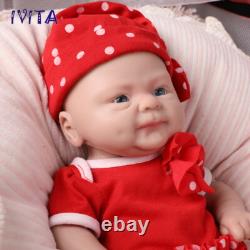Smile Girl Soft Dolls 14 Lifelike Silicone Reborn Baby Vivid Doll Xmas Gift