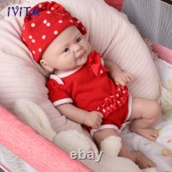 Smile Girl Soft Dolls 14 Lifelike Silicone Reborn Baby Vivid Doll Xmas Gift