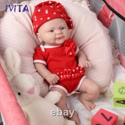 Smile Girl Soft Dolls 14 Lifelike Silicone Reborn Baby Vivid Doll Xmas Gift