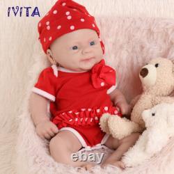 Smile Girl Soft Dolls 14 Lifelike Silicone Reborn Baby Vivid Doll Xmas Gift