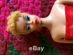 So Haute Vintage Barbie #4 Blonde Ponytail Exc+ WithRepro Box and Vintage Outfit