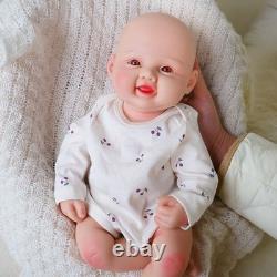 Soft 17.3 Inch Reborn Doll Full Body Platinum Silicone Soft Girl Handmade Baby