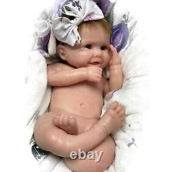 Solid Silicone Doll Girl 18inch Soft Newborn Full Body Baby Reborn Realistic Toy