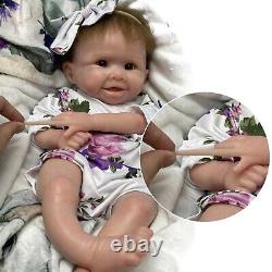 Solid Silicone Doll Girl 18inch Soft Newborn Full Body Baby Reborn Realistic Toy