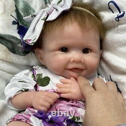 Solid Silicone Doll Girl 18inch Soft Newborn Full Body Baby Reborn Realistic Toy