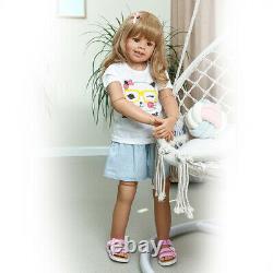 Standing Reborn Toddler Girl Dolls 39 Large Toddler Baby Vinyl Masterpiece Doll