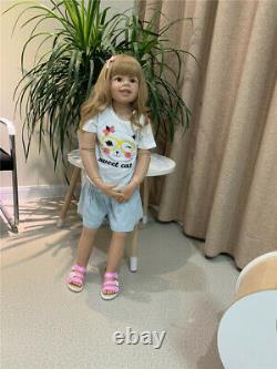 Standing Reborn Toddler Girl Dolls 39 Large Toddler Baby Vinyl Masterpiece Doll