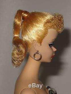 Stunning 1959 Mattel #1 Barbie Blonde Ponytail with TM Box Stand & More #BZ70