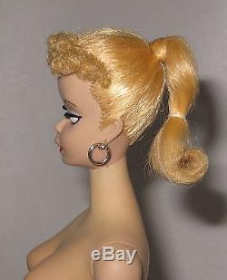Stunning 1959 Mattel #2 Barbie Blonde Ponytail in TM Stand Box & More #BP30
