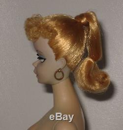 Stunning 1959 Mattel #2 Barbie Blonde Ponytail with TM Box Stand & More BH108