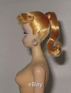 Stunning 1959 Mattel #2 Barbie Blonde Ponytail with TM Box Stand & More BS60