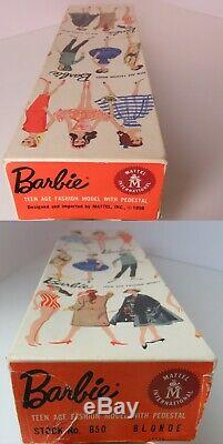 Stunning #3 Ponytail Barbie Sunglasses BOX Disk Stand Vintage RARE Blue Eyeshado