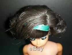 Stunning MIDNIGHT Japanese Sidepart Barbie American Girl, Pink Skin RARE vintage