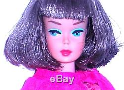 Stunning Vintage 1966 Silver Brunette Long Hair American Girl Barbie Japan Mint