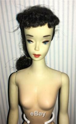 Stunning Vintage #3 Barbie Raven Hair Brunette Ponytail Brown Eyeliner A40