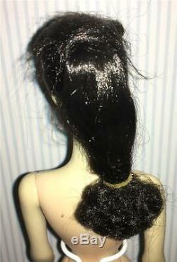 Stunning Vintage #3 Barbie Raven Hair Brunette Ponytail Brown Eyeliner A40