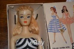 Stunning Vintage Barbie Blond Ponytail 3 TM TM Box TM Stand & Booklet