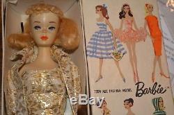 Stunning Vintage Barbie Blond Ponytail 3 TM TM Box TM Stand & Booklet