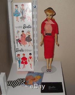 Stunning Vintage Blonde No. 3 (#3) Ponytail Barbie Doll with Busy Gal +Extras