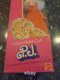 Super RARE 9218-19 DELUXE QUICK CURL PJ DOLL-BRAND NEW-MATTEL 1975 Barbie
