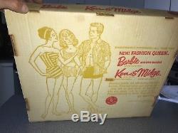 Super Rare Vintage Fashion Queen Barbie Midge And Ken Mib Giftset, Mattel 60s