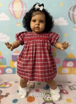 Sweet Afro American Reborn Girl Doll ELLIE By Irina Kaplanskya LE COA