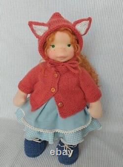 Sweet Waldorf doll, handmade, pretty doll, doll jersey, textile doll, soft doll