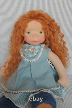 Sweet Waldorf doll, handmade, pretty doll, doll jersey, textile doll, soft doll