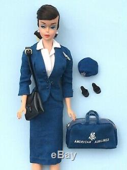 Swirl Vintage Barbie Brunette Ponytail + American Airlines Complete