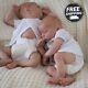 Twins Baby Dolls Lifelike Full Body Sillicone Reborn Sleeping Baby 18 Inches