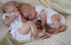 TWINS Baby Dolls Lifelike Full Body Sillicone Reborn Sleeping Baby 18 Inches